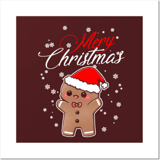 Merry Christmas Gingerbread Xmas Christmas Cookie Bakers T-Shirt Posters and Art